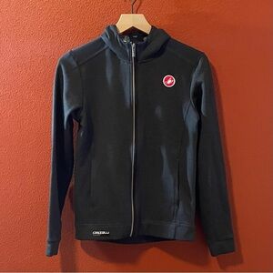 Castelli Women’s Pro Cycling Milano Full‎ Zip Wool Blend Fleece Hooded Jacket